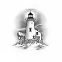 lighthouse gothic  tattoo design idea