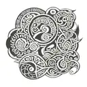 Maori symbols tattoo design idea
