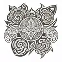 Maori symbols tattoo design idea