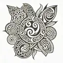 Maori symbols tattoo design idea