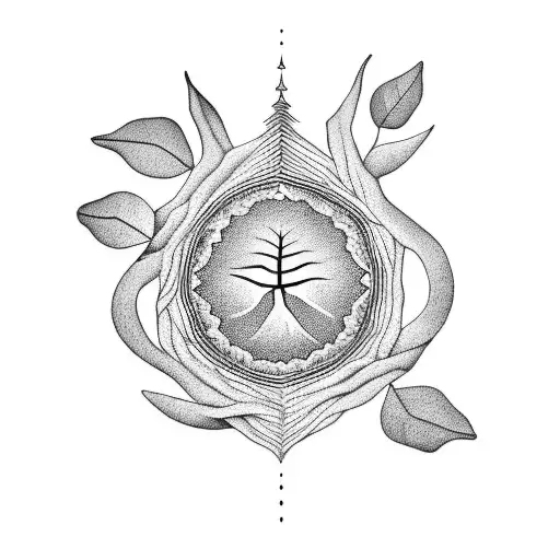 A minimalist tattoo of the album cover of Jack Johnson's Mango Tree tattoo design idea