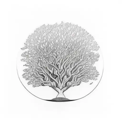 A minimalist tattoo of the album cover of Jack Johnson's Mango Tree tattoo design idea