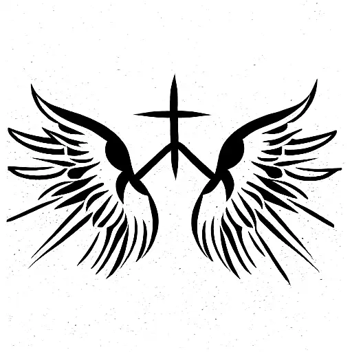 alas de angel tattoo design idea