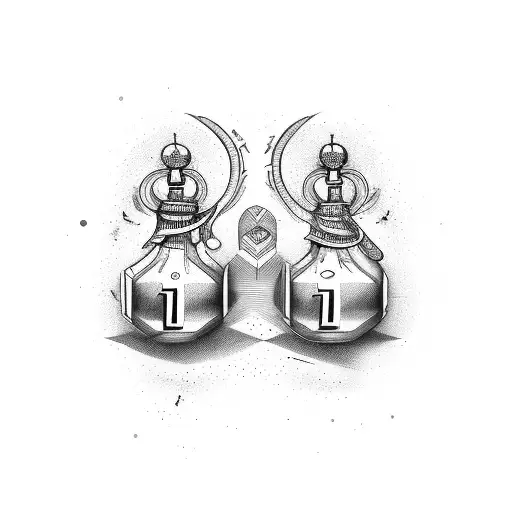 Two dates of the year wit the number 23 between them tattoo design idea