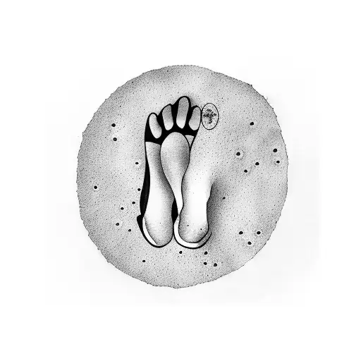 Footprint of my daughter with her date of birth on 06/07/2023 tattoo design idea