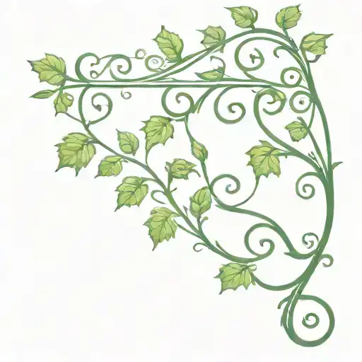 ivy vines shaped like outline of Grécourt Gates  tattoo design idea