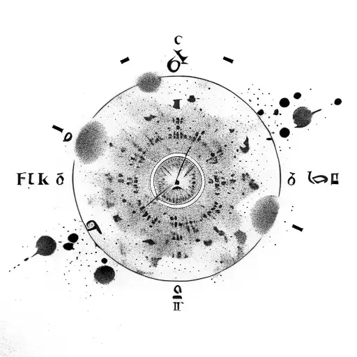 circle of fifths ink splatter forearm tattoo design idea