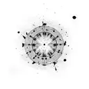 circle of fifths ink splatter tattoo design idea