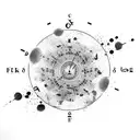 circle of fifths ink splatter forearm tattoo design idea