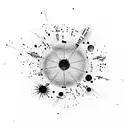 circle of fifths ink splatter forearm tattoo design idea