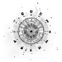 circle of fifths ink splatter forearm tattoo design idea