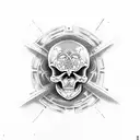 praying skeleton tattoo design idea