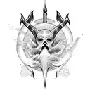 wave surf tattoo design idea