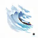 wave surf tattoo design idea