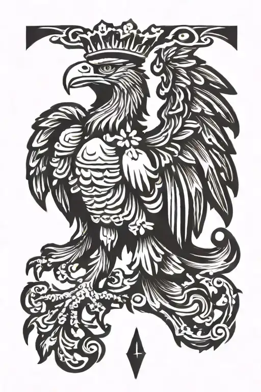 polish eagle tattoo design idea