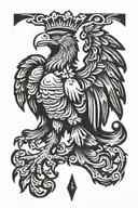 polish eagle tattoo design idea