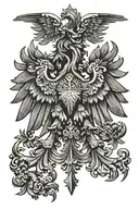 polish eagle tattoo design idea