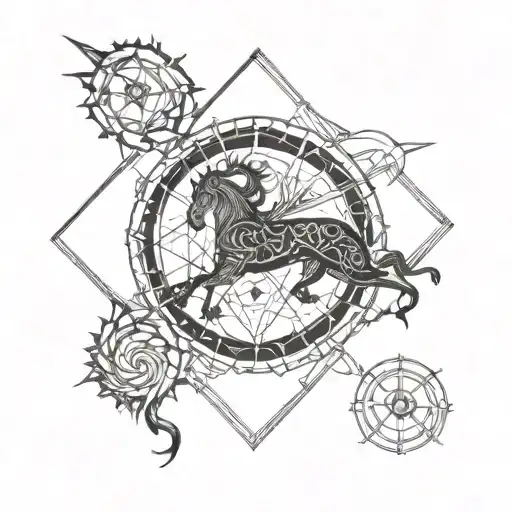 signos del zodiaco cancer sagitario tauro y virgo tattoo design idea