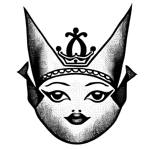 the letter 'E' integrated within queens crown tattoo design idea