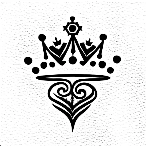 combination of a queens crown and the letter 'E', tattoo design idea