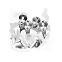 All the members of BTS, on a roller-coaster  tattoo design idea