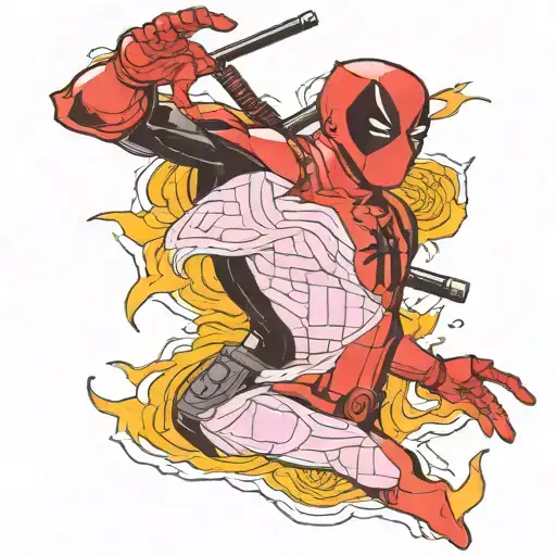 dead pool flash design tattoo design idea