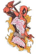 dead pool flash design tattoo design idea