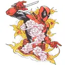 dead pool flash design tattoo design idea