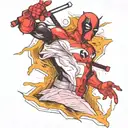 dead pool flash design tattoo design idea
