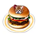 Hamster with Hamburger tattoo design idea