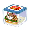 Hamster with Hamburger tattoo design idea