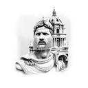 Roman architecture tattoo design idea