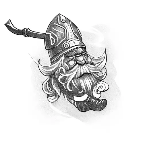 Dwarf Axe tattoo design idea