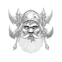 Dwarf warrior tattoo design idea
