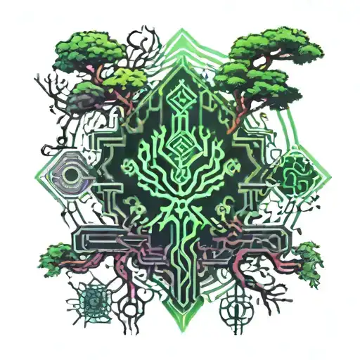 Deku Tree growing tattoo design idea