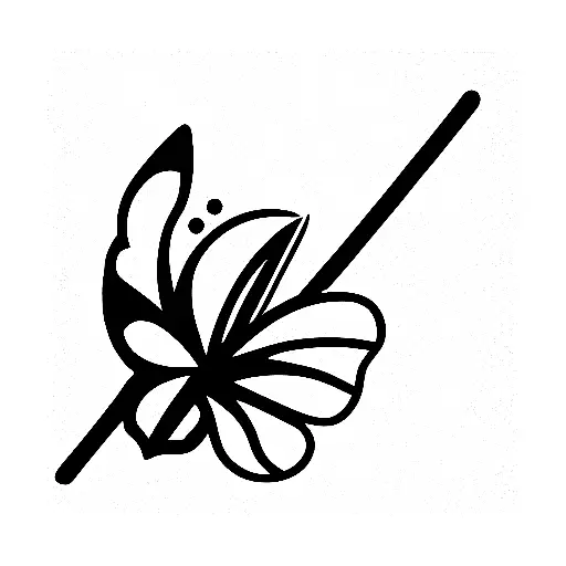 Butterfly Rose Tulip shamrock  tattoo design idea