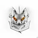 flying fox from science book tattoo design idea