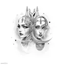 Gemini  tattoo design idea