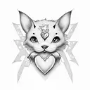 the Name Pearla with a heart included in the name maybe replacing a letter with the heart in Chicano style font tattoo design idea