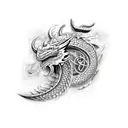 viking dragon tattoo design idea
