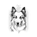 border collie tattoo design idea