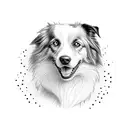 border collie tattoo design idea