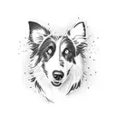 border collie tattoo design idea