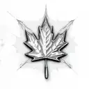 Orthopedic tools forming a Canadian maple leaf tattoo design idea