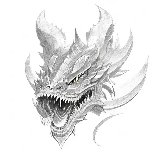 shadow dragons  tattoo design idea