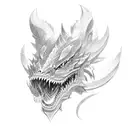 shadow dragons  tattoo design idea