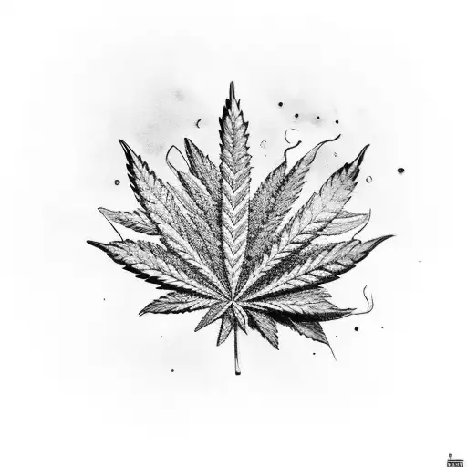 marijuana in lighter  tattoo design idea