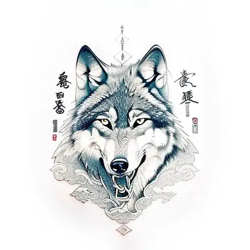 Wolf neo traditional tattoo - Neo Traditional Tattoo - Posters and Art  Prints | TeePublic