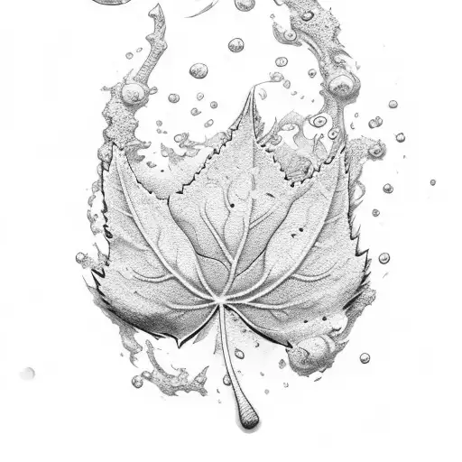 text haruka mirai with a black clover 5 leaf tattoo design idea