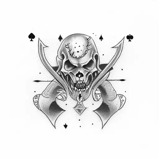 Ace playing card  Demon biker tattoo tattoo design idea